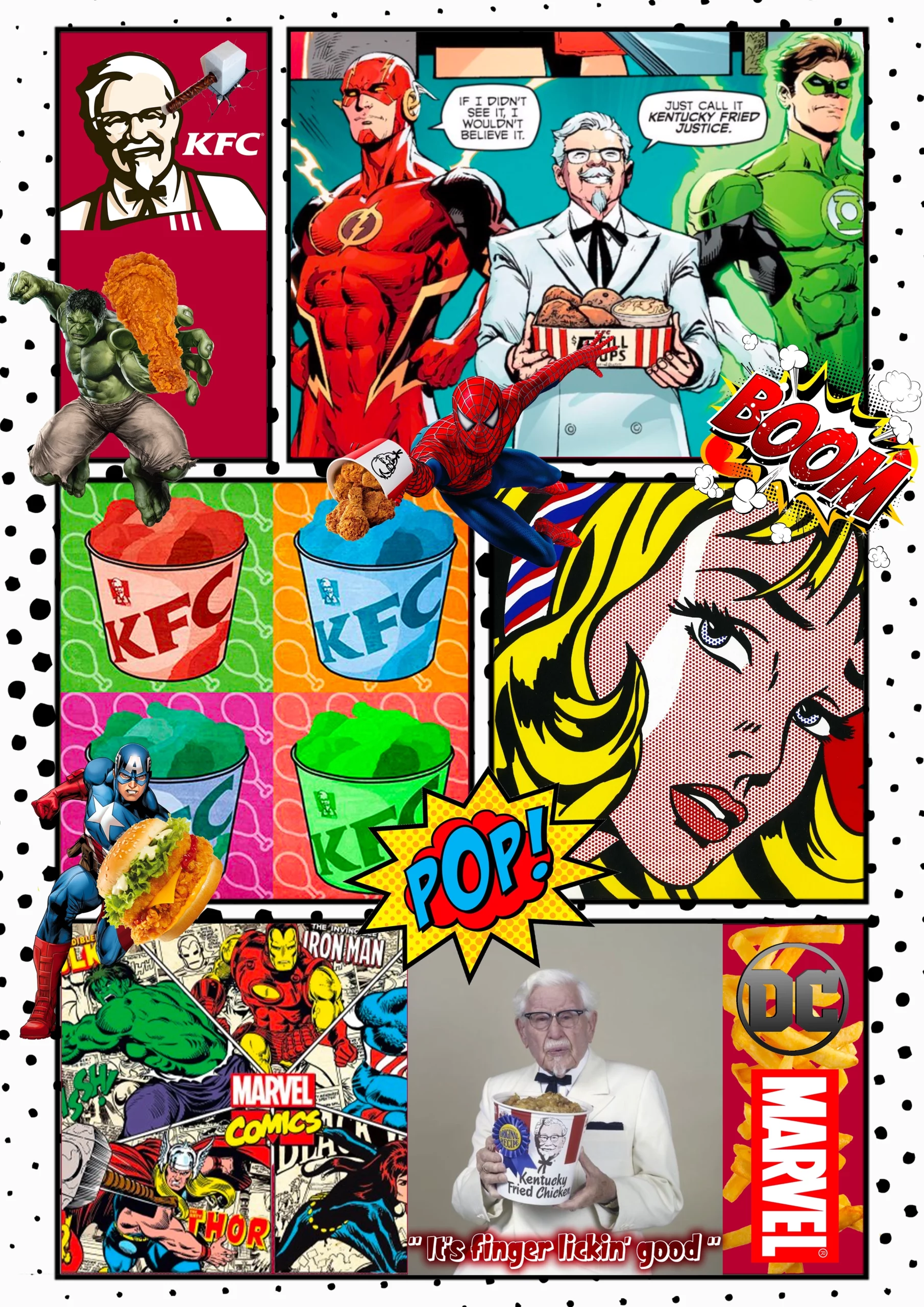 MOODBOARD KFC & L'UNIVERS COMICS AMANDINE DUBRULLE